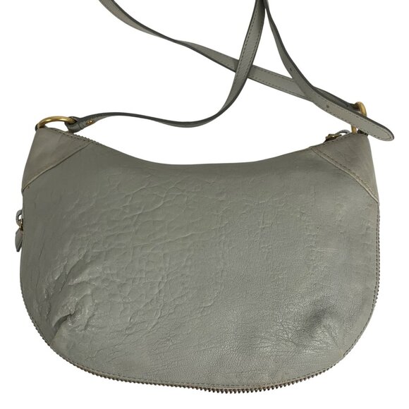Marc By Marc Jacobs Washed Up Gray Leather Expandable Crossbody Bag Adj Strap - Picture 6 of 12